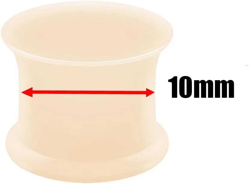Skin Implant grade sili Double Flare Flesh Tunnels Ear Plugs Stretching Stretchers Piercing SI03 2Pcs