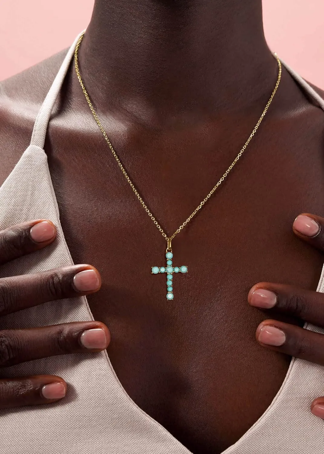 S.Leaf Cross Necklace for Women Gold Diamond Cross Necklaces for Women Sterling Silver Cross Pendant Necklaces for Women Birthday Anniversary