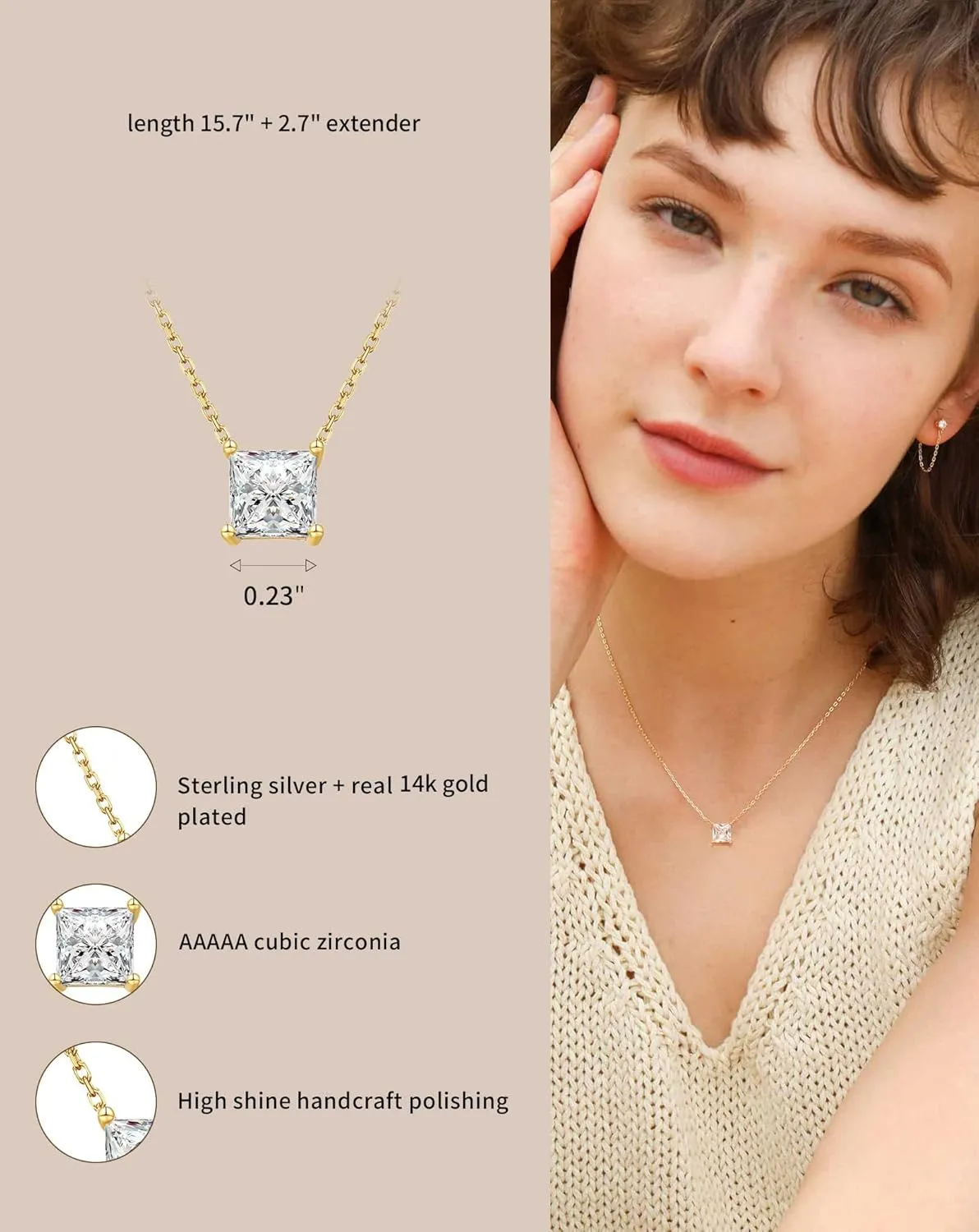 S.Leaf Sterling Silver Friendship Necklace for Women Birthday Gifts Gold Dainty Star Tennis Necklace for Women