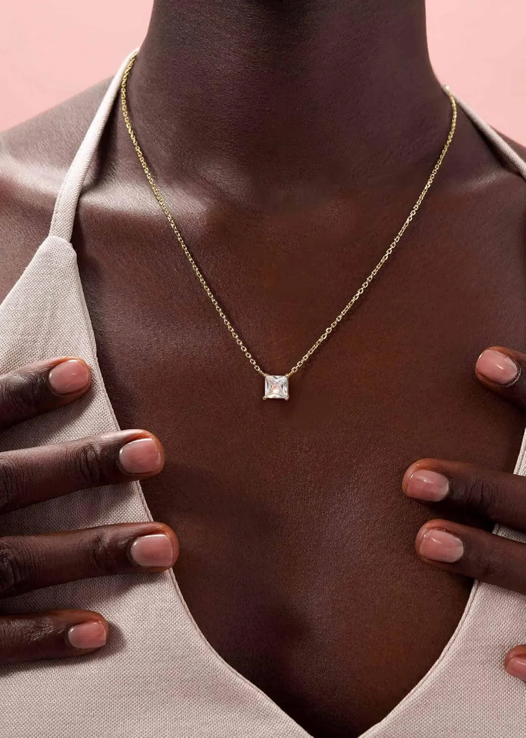 S.Leaf Sterling Silver Friendship Necklace for Women Birthday Gifts Gold Dainty Star Tennis Necklace for Women