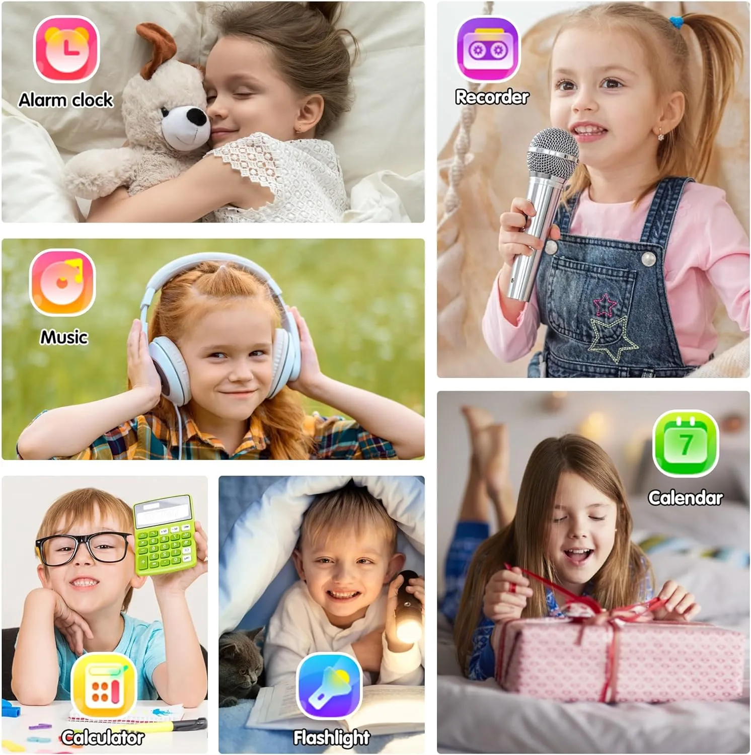 Smart Watch for Kids Toys for Girls Ages 4-12 Years Old, Kids Smart Watch Girls Toys with 24 Puzzle Games HD Touch Screen Camera Alarm Clock Birthday Gift for 6 7 8 9 Year Old Girls