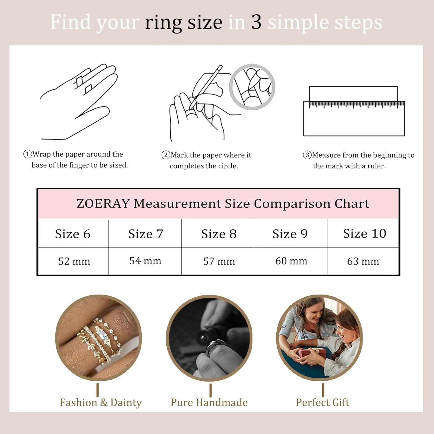 Stackable Rings for Women that Don't Tarnish Trendy Dainty Stacking Cubic Zirconia Thumb Rings Set Statement Promise Wedding Bands for Women Jewelry Rings Size 6-10