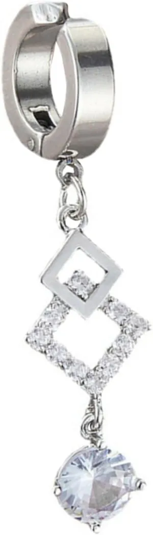 Stainless Steel Fake Belly Button Ring Dangle Clip Navel Jewelry for Women