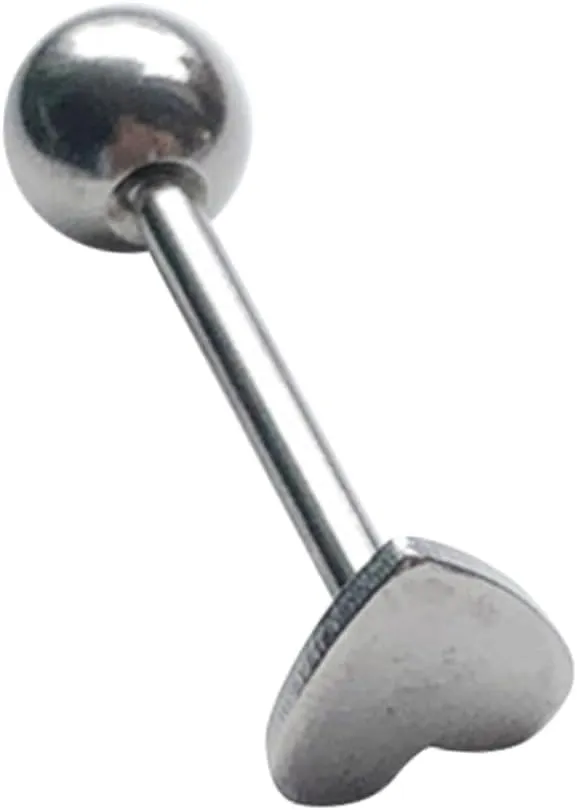 Stainless Steel Tongue Jewelry Heart Nose Ring Men's Women's Piercing Rings for Body Piercing