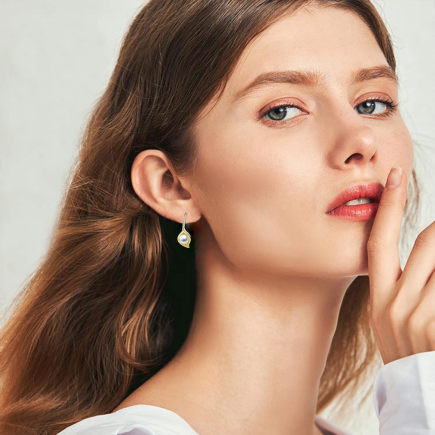 Sterling Silver Pearl Earrings Dangle Drop Earrings Pearl Fine Jewelry Mothers Day Gifts for Women