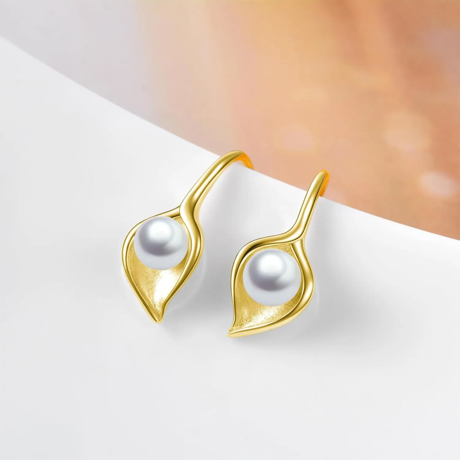 Sterling Silver Pearl Earrings Dangle Drop Earrings Pearl Fine Jewelry Mothers Day Gifts for Women