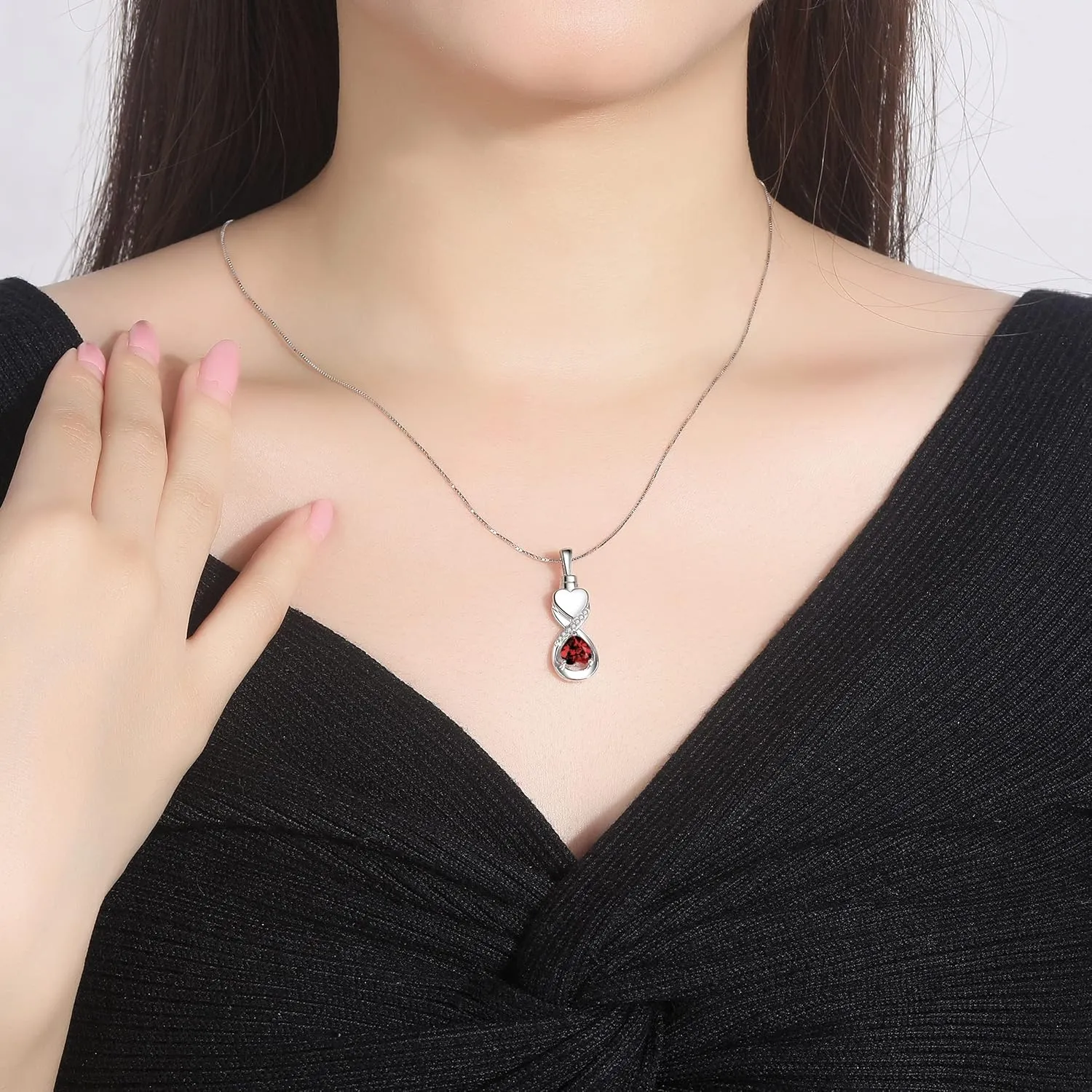 Sterling Silver Urn Neckalce for Ashes for Women: Cremation Jewelry for Women - Ashes Keepsake Pendant Memorial Jewelry Gifts for A Loss of Loved Ones