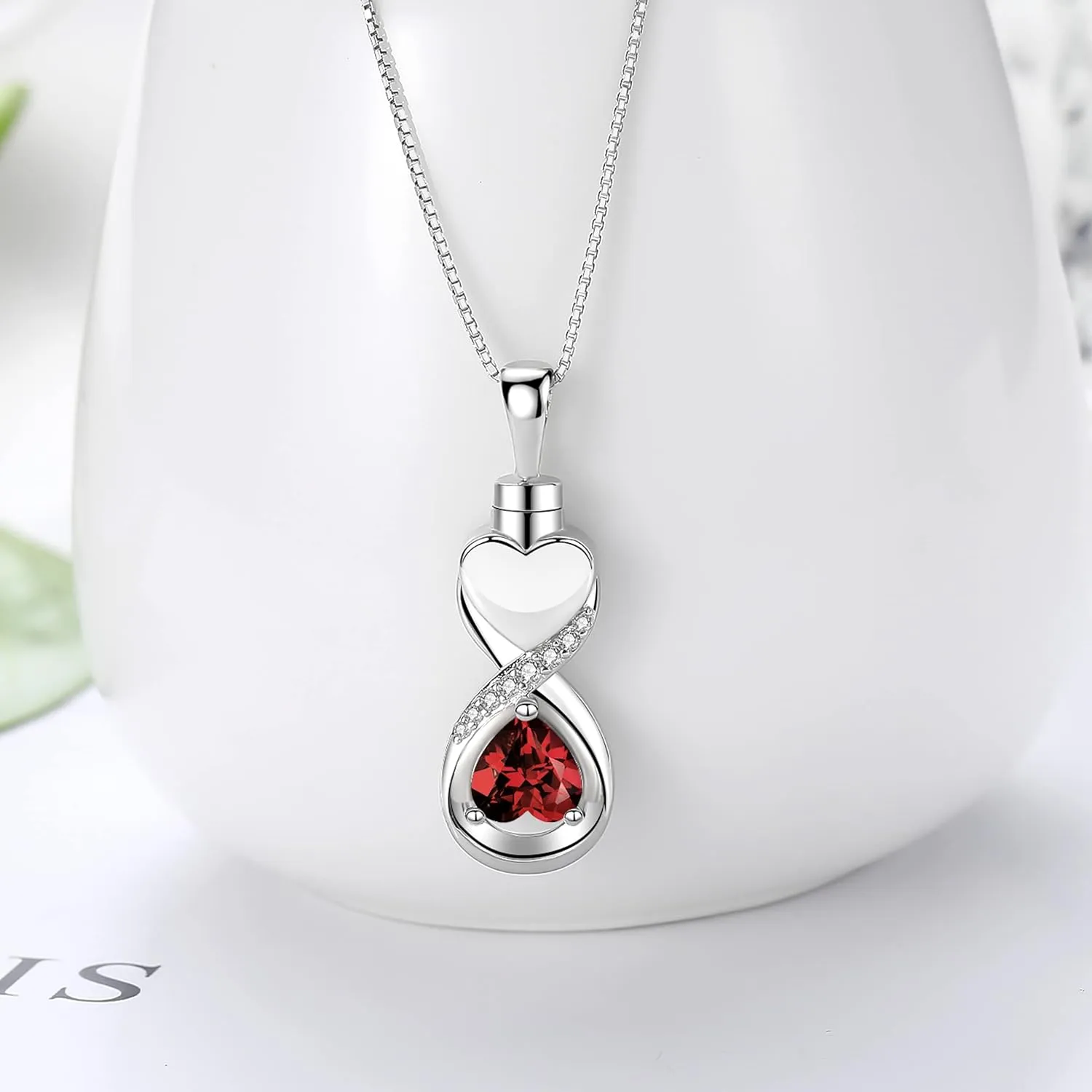 Sterling Silver Urn Neckalce for Ashes for Women: Cremation Jewelry for Women - Ashes Keepsake Pendant Memorial Jewelry Gifts for A Loss of Loved Ones