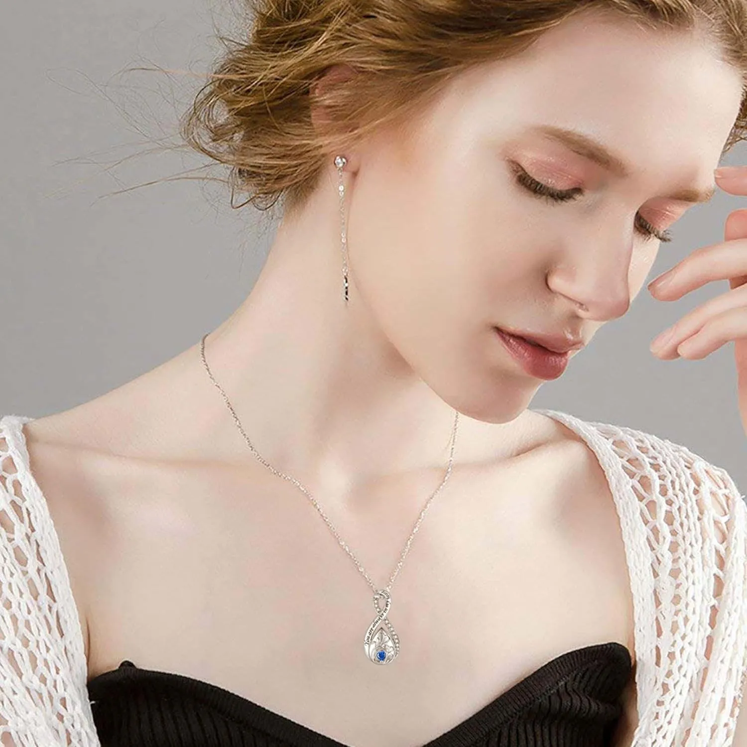 Sterling Silver Urn Necklace for Ashes for Women: Infinity Cremation Jewelry for Women - Ashes Keepsake Pendant Memorial Jewelry Gifts for A Loss of Loved Ones