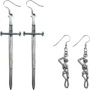 Sword Earrings for Men - Pentagram Earrings - Dagger Earrings for Women - Alternative Jewelry