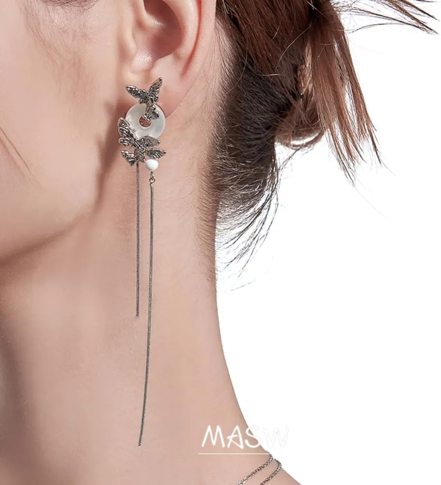 Temperament Long Fringe Earrings Elegant Fringe Pendant earrings, women's fringe earrings, Fashion long earrings, women's jewelry