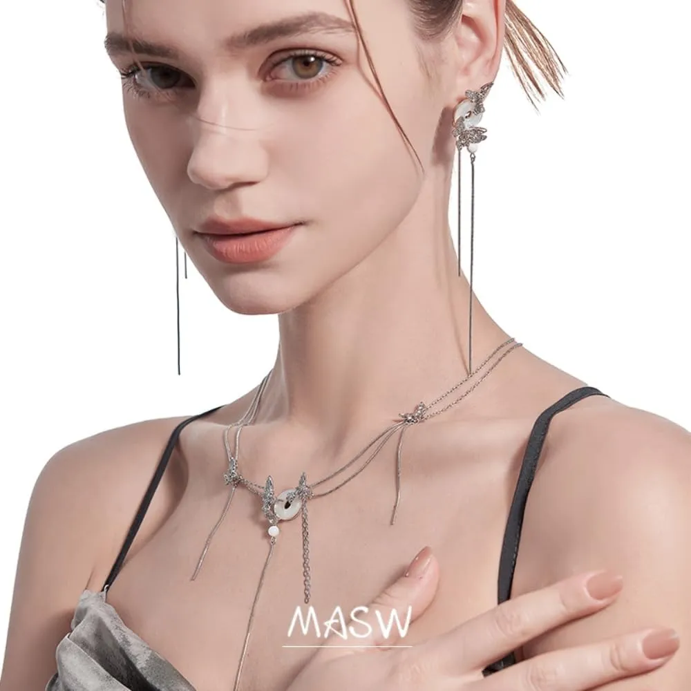 Temperament Long Fringe Earrings Elegant Fringe Pendant earrings, women's fringe earrings, Fashion long earrings, women's jewelry