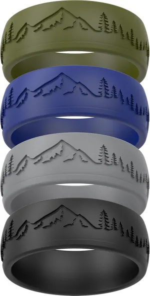 ThunderFit Silicone Wedding Rings for Men, Rubber Engagement Bands 9mm Wide 2mm Thick