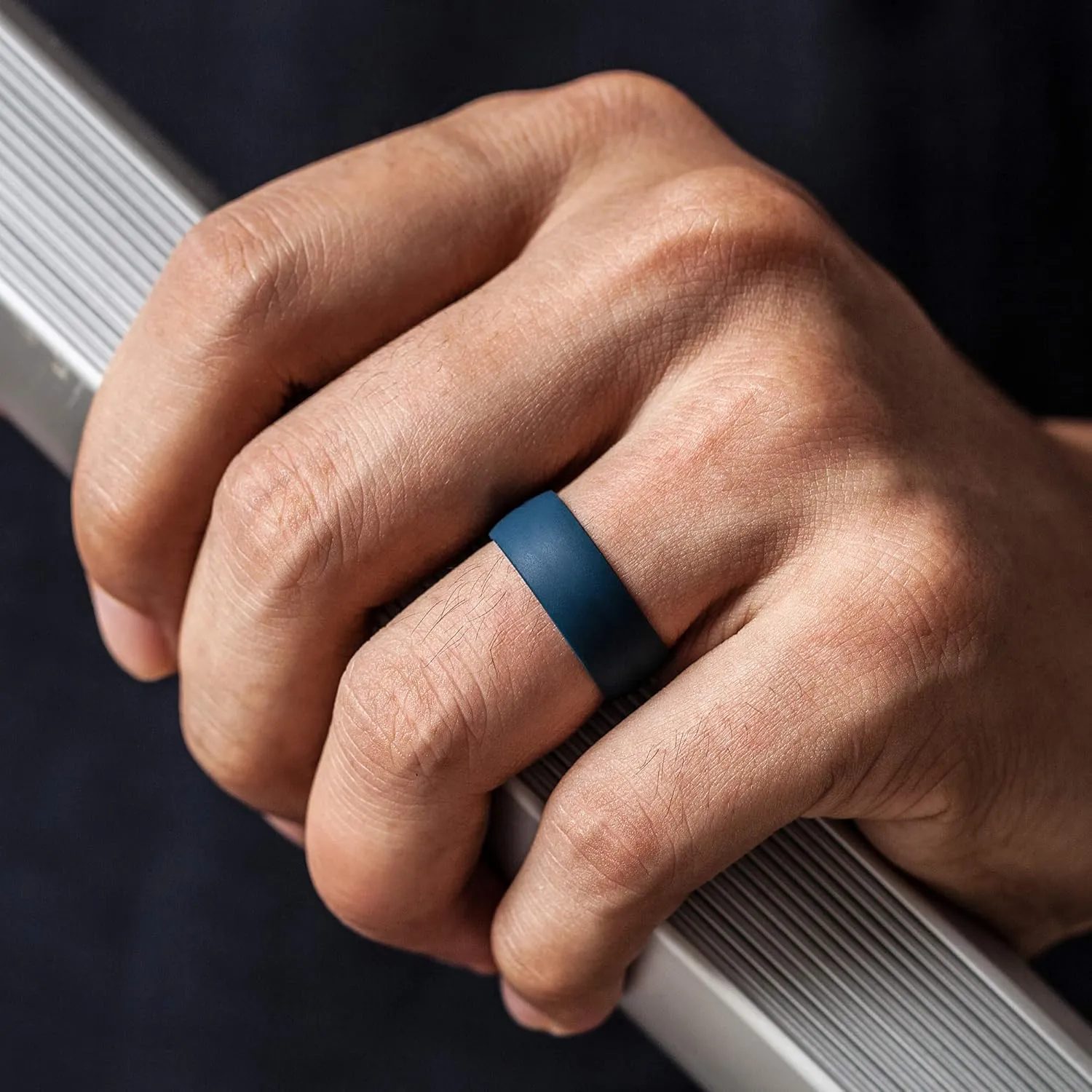 ThunderFit Silicone Wedding Rings Unisex, Rubber Engagement Bands 6.3mm Wide 1.65mm Thick - 1/2/3/4/5/6/7 Variety Multipack