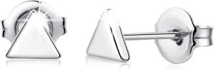 Titanium Earrings, Hypoallergenic Stud Earrings for Women Men Sensitive Ears Bar/Butterfly/Triangle/Square Premium High Polished (Shiny Grey)