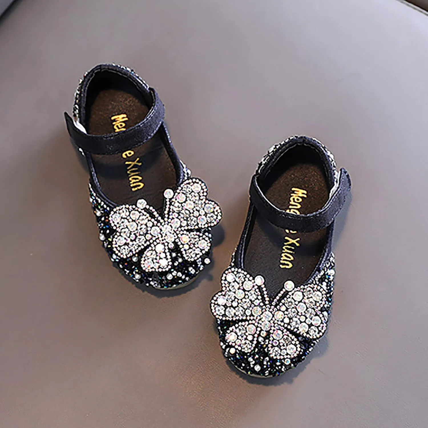 Toddler Bow Beaded Pearl Flower Dress Shoes Baby Girls Kids Strap Dance Sandals Light Breathable Non Slip Ankle
