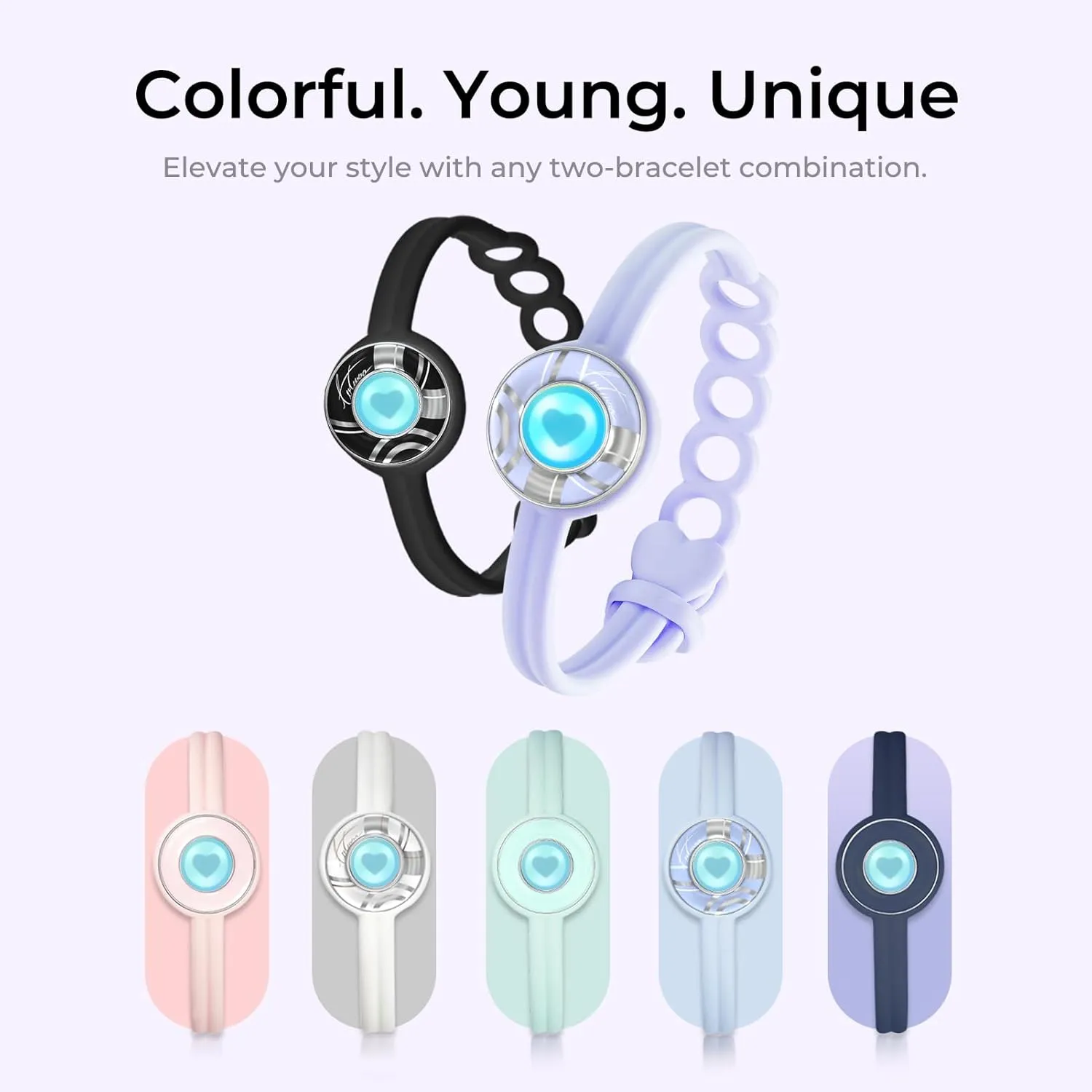 TOTWOO Long Distance Touch Bracelets for Couples-Candy Collection, Vibration & Light up for Love -Pair of Couples Bracelets |Unique Long Distance Relationship Gifts for Girlfriend