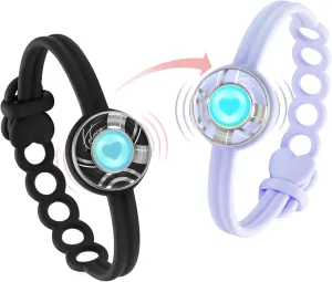 TOTWOO Long Distance Touch Bracelets for Couples-Candy Collection, Vibration & Light up for Love -Pair of Couples Bracelets |Unique Long Distance Relationship Gifts for Girlfriend