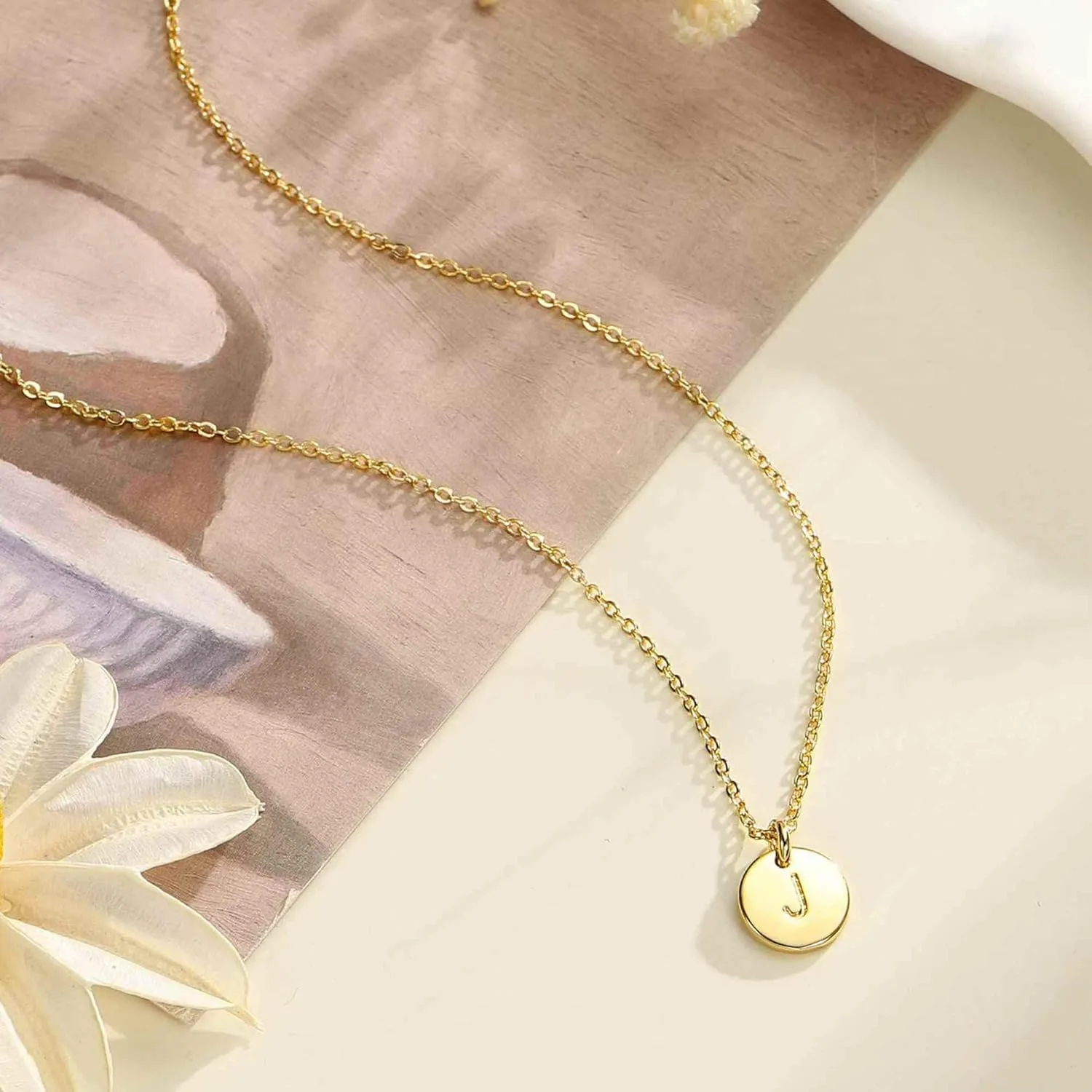 Turandoss Layered Pearl Necklaces for Women - Initial Necklaces, Dainty Gold Necklace, Initial Letter A-Z Pendant, Women's Gold Jewelry Gifts