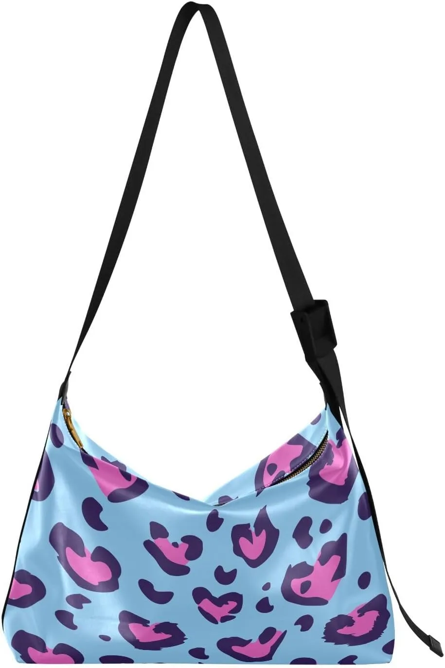 Valentine's Day Heart Hobo Crossbody Bags for Women Leather Large Shoulder Bag Cross Body Leopard Print Trendy Womens Tote Bags Handbag for Work Travel Shopping