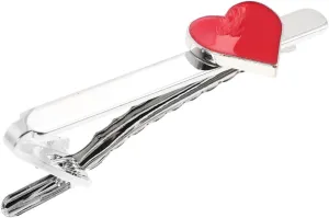 Valentines Day Heart Tie Bar Clip for Men Tack Pin Stylish Necktie Accessories for Business and Special Occasions