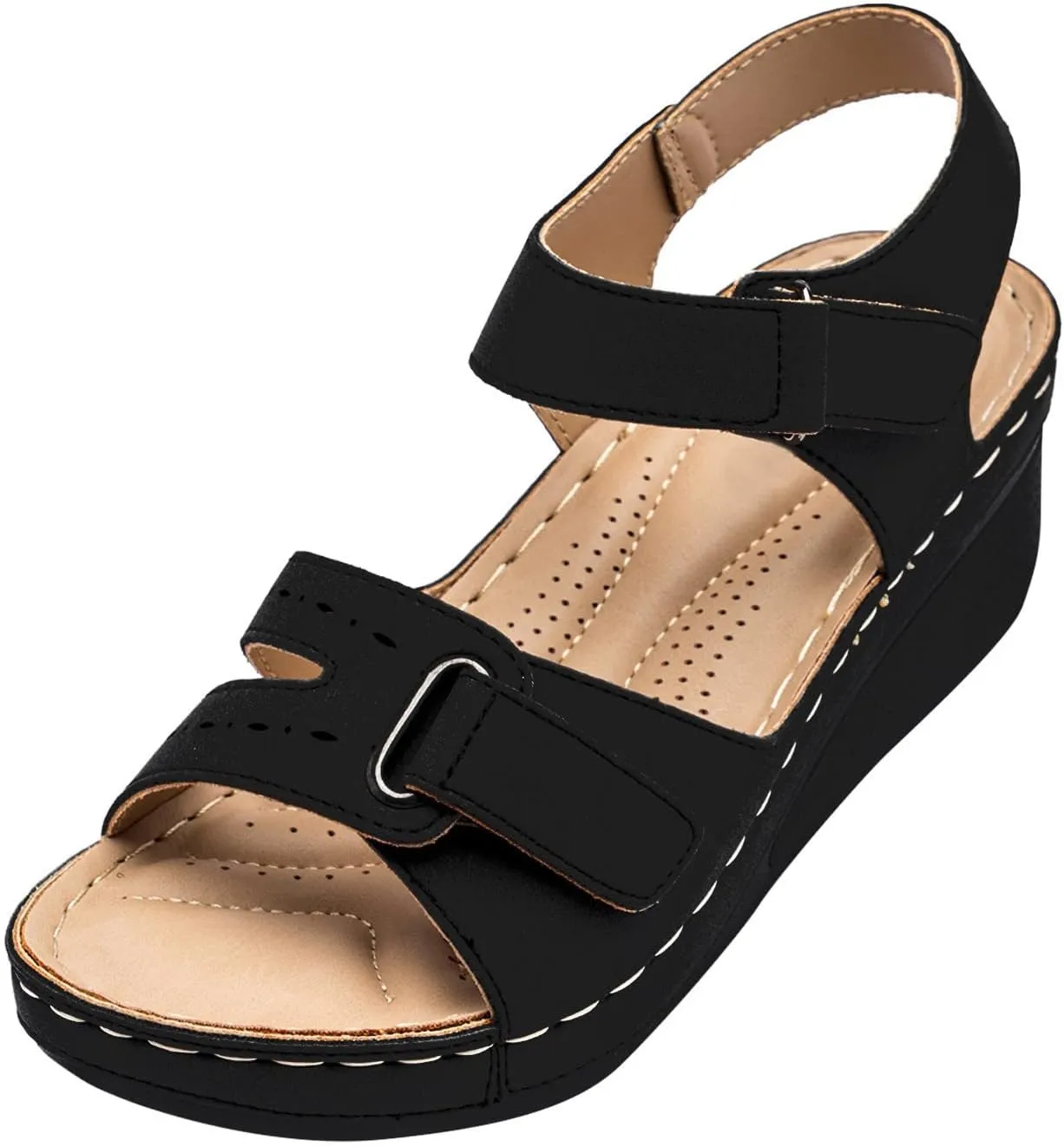 Wedge Sandals for Women Platform Open Toe Wedge Sandals Womens Comfortable Dressy Wide Width Sandals Summer Sandal Shoes