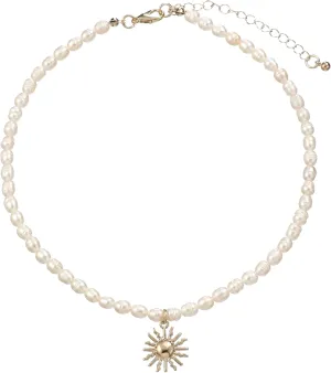 wgoud Natural Freshwater Pearl Choker Necklace for Women, Trendy 14K Gold Plated Pearl Necklaces Handmade Jewelry Gift