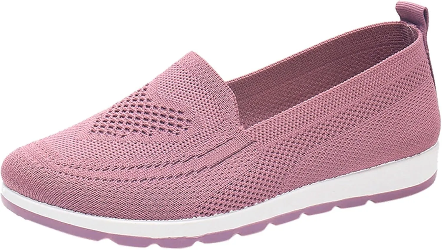 Women Breathable Mesh Slip On Shoes Casual Comfortable Walking Sneakers Lightweight Flats Non Slip Loafers