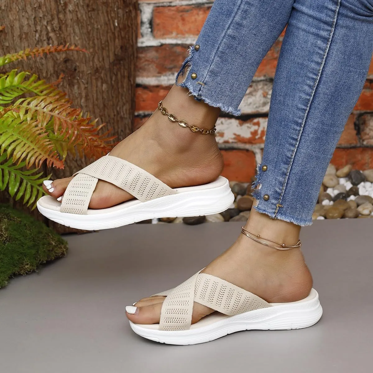 Womens Comfortable Slippers Comfortable Recovery Orthopedic Walking Plantar Fasciitis Slides Flip Flops Casual Shoes With Arch Support