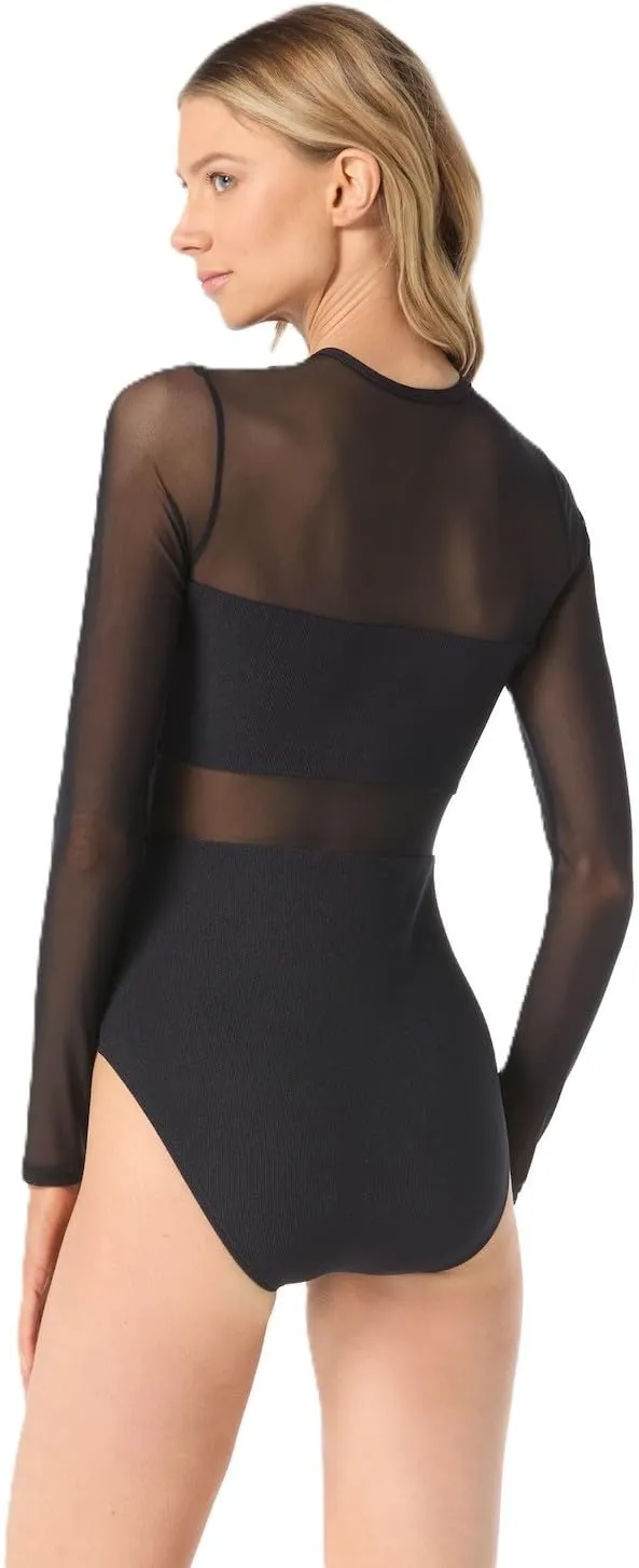 Women's Mesh Longsleeve Zipfront 1pc