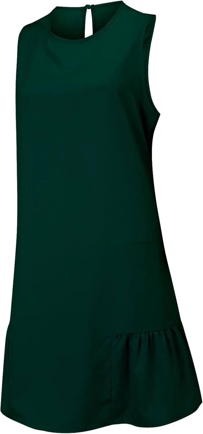 XOWRTE Women's Summer Dresses Round Neck Sleeveless Tank Dress Casual A-Line Sundresses Beach Vacation Clothes Mini Dress