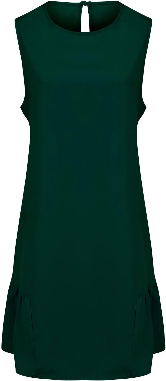 XOWRTE Women's Summer Dresses Round Neck Sleeveless Tank Dress Casual A-Line Sundresses Beach Vacation Clothes Mini Dress