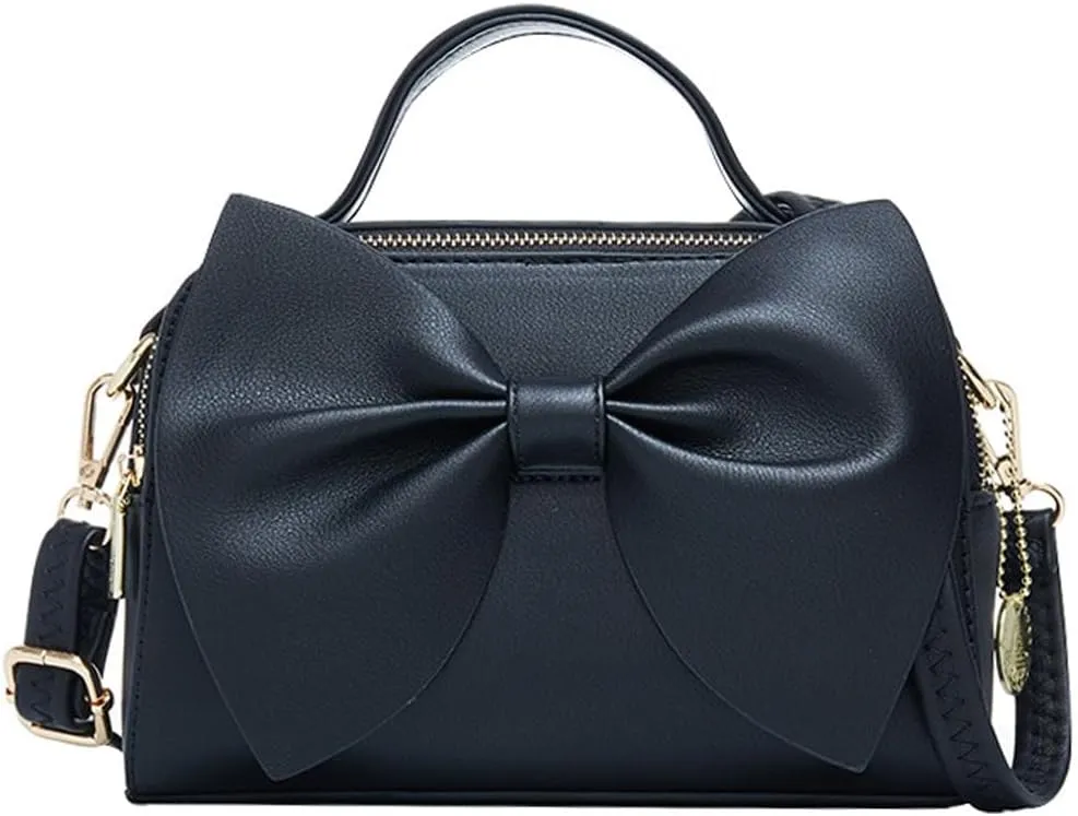 ZiMing Crossbody Bag for Women Vegan Leather Purse Small Satchel Handbags Bowknot Bags Shoulder Crossbody Bag Zip Pockets Bag